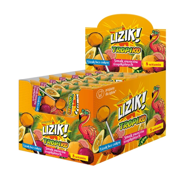 Lizik! Tropiko owoce tropikalne bez cukru, 30 szt.