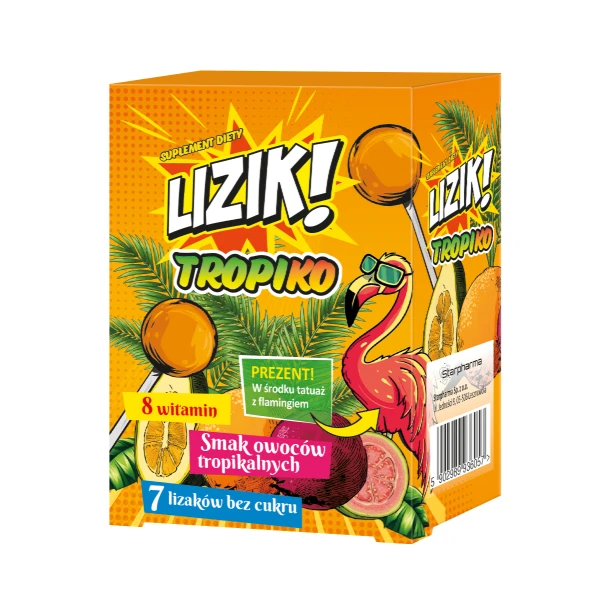 Lizik! Tropiko owoce tropikalne bez cukru, 7 szt.