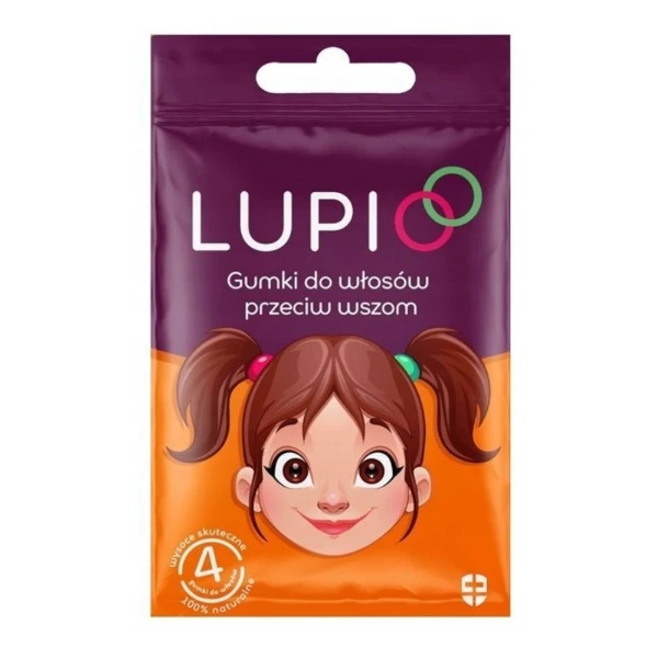 Lupio Gumki przeciw wszom do włosów, 4 szt.
