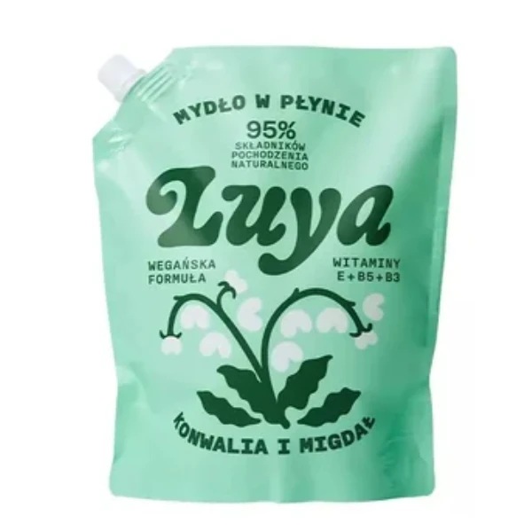 LUYA Mydło do rąk w płynie Konwalia i Migdał Refill, 800ml