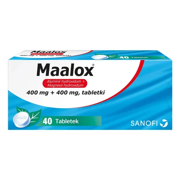 Maalox 400 mg + 400 mg, 40 tabletek