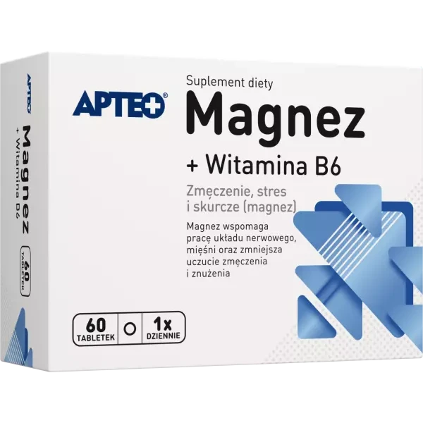 Magnez + Witamina B6 Apteo, 60 tabletek