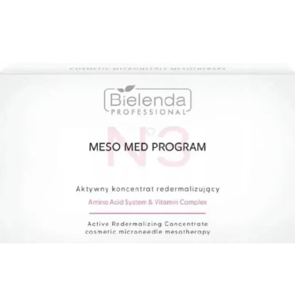 BIELENDA Professional Meso Med zestaw aktywnych koncentratów redermalizujących z aminokwasami i kompleksem witaminowym 10x3ml