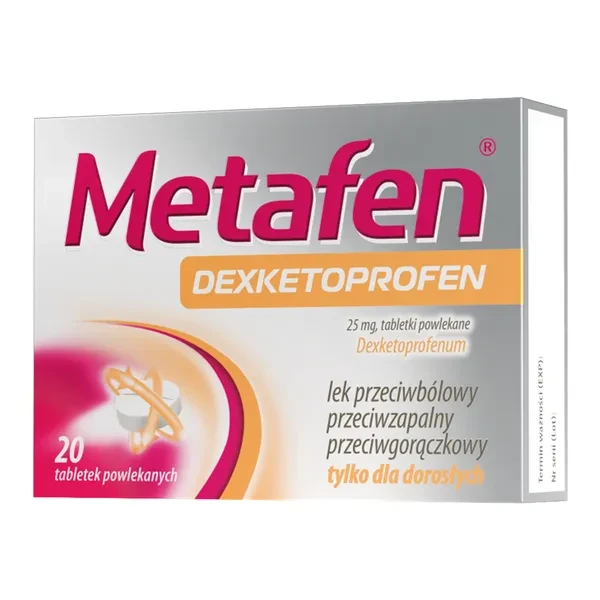 Metafen Dexketoprofen 25 mg, 20 tabl.