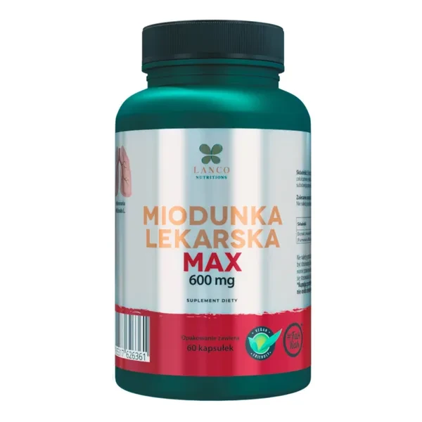 LANCO NUTRITIONS Miodunka Lekarska Max 600 mg, 60 kaps.