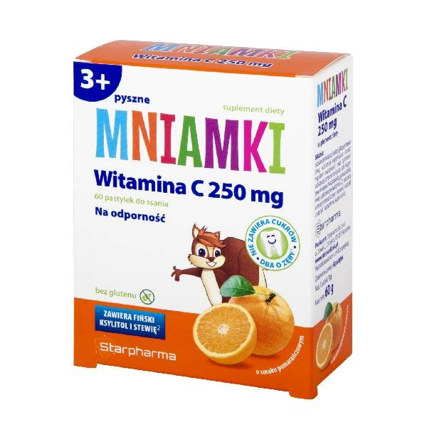 Mniamki Witamina C do ssania, 250 mg, 60 pastyl.