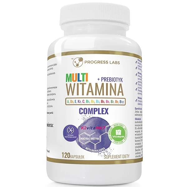 PROGRESS LABS Multiwitamina Complex + Prebiotyk, 120 kaps.