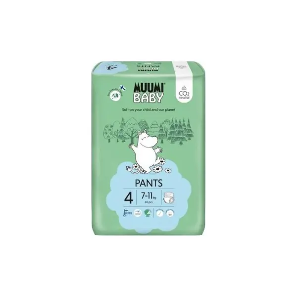 MUUMI Baby Pants 4 7-11 kg 40 sztuk