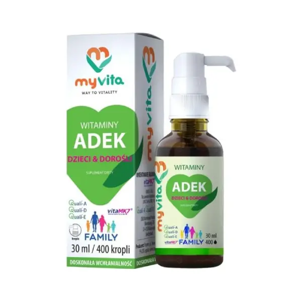 MYVITA Witamina ADEK Family dzieci i dorośli krople, 30 ml
