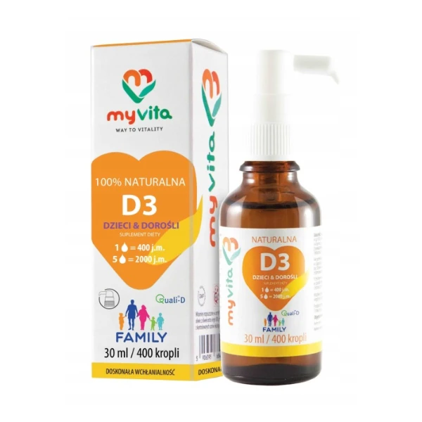MyVita Witamina D3 dzieci i dorośli, 30 ml