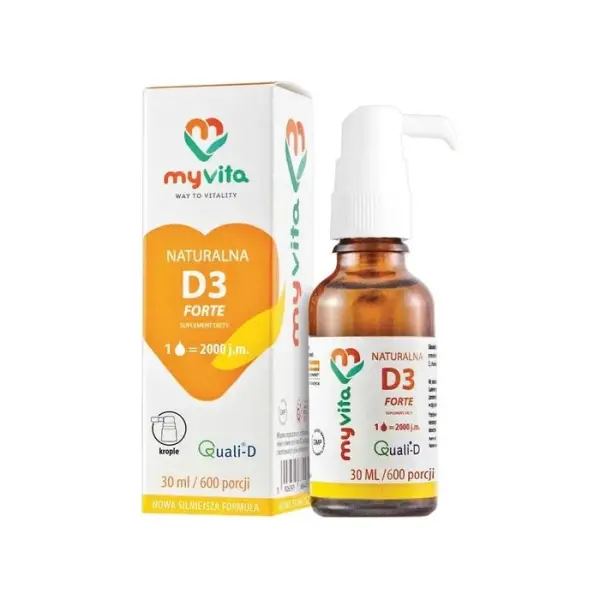 MYVITA WITAMINA D3 krople na odporność, zdrowe kości, 30 ml