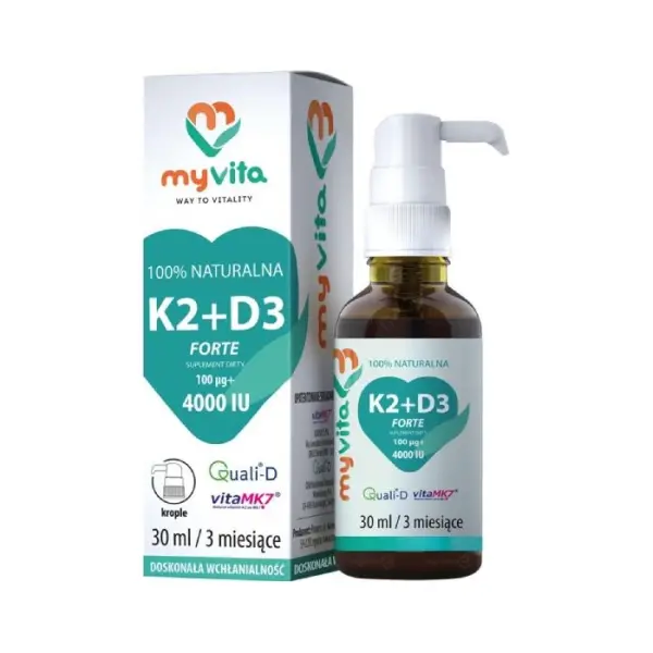 MYVITA Witamina K2 + D3 Forte krople, 30 ml