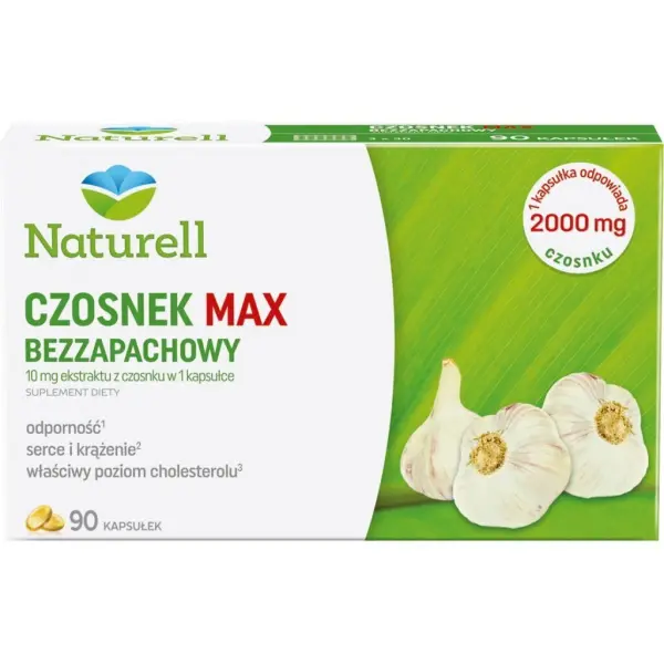 NATURELL Czosnek MAX Bezzapachowy 90 kapsułek