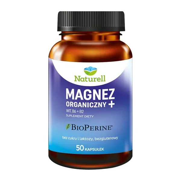 Naturell Magnez Organiczny +, 50 kapsułek