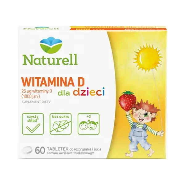 NATURELL Witamina D dla dzieci, 60 tabletek