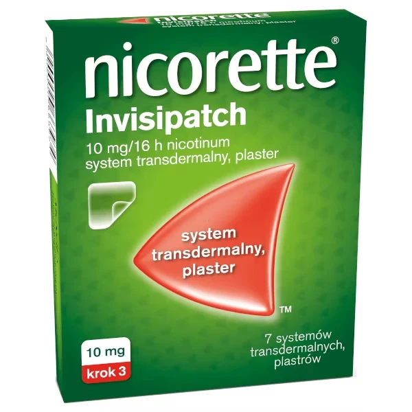 Nicorette Invisipatch 10 mg, plastry transdermalne, 7 szt.