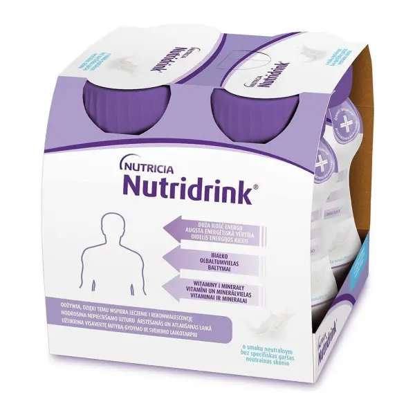 Nutridrink o smaku neutralnym 4 butelki po 125 ml