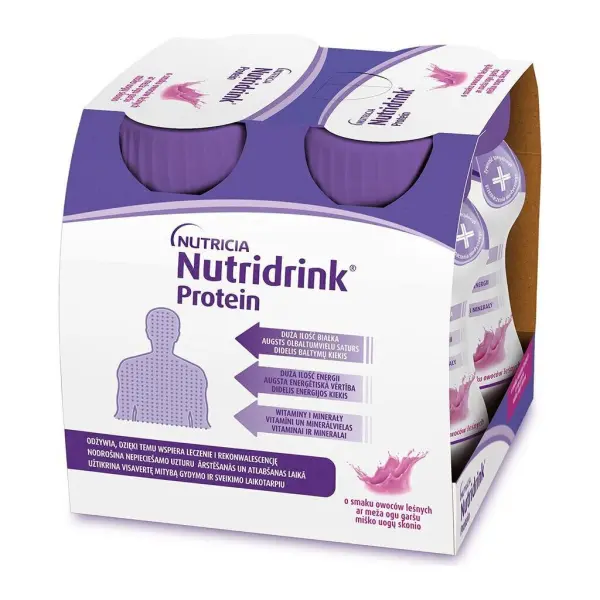 Nutridrink Protein owoce leśnych 4 butelki po 125 ml