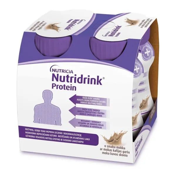 Nutridrink Protein smak mokka 4  butelki po 125 ml