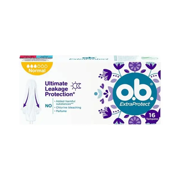 O.B. Tampony ExtraProtect normal, 16 sztuk