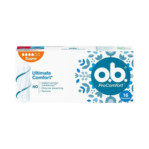 O.B. Tampony ProComfort higieniczne super, 16 sztuk