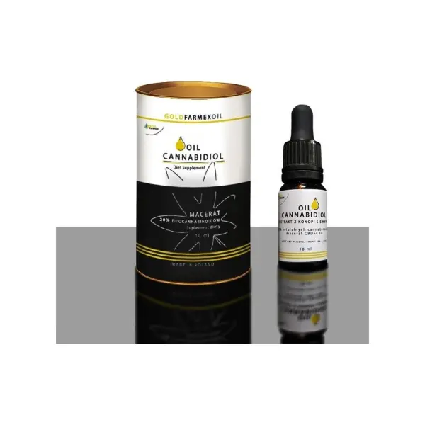Olejek konopny macerat 20% CBD + CBG olej 10 ml