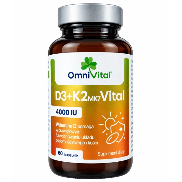 Omni Vital D3+K2 MK7 Vital, 60 kapsułek
