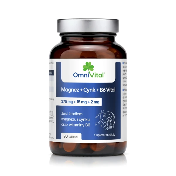 Omni Vital Magnez + Cynk + B6 Vital, 90 tabletek