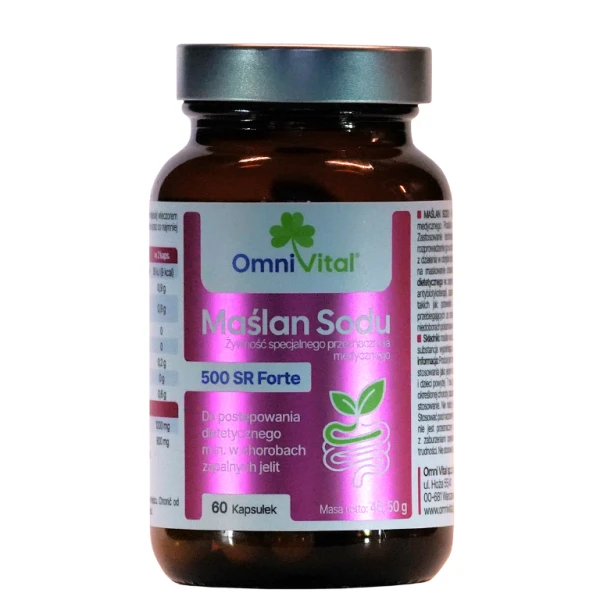 Omni Vital Maślan Sodu 500 SR Forte, 60 kapsułek