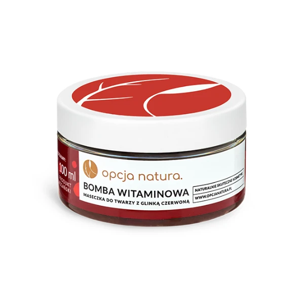 Opcja Natura Bomba Witaminowa Maseczka do twarzy z glinką czerwoną, 100 ml