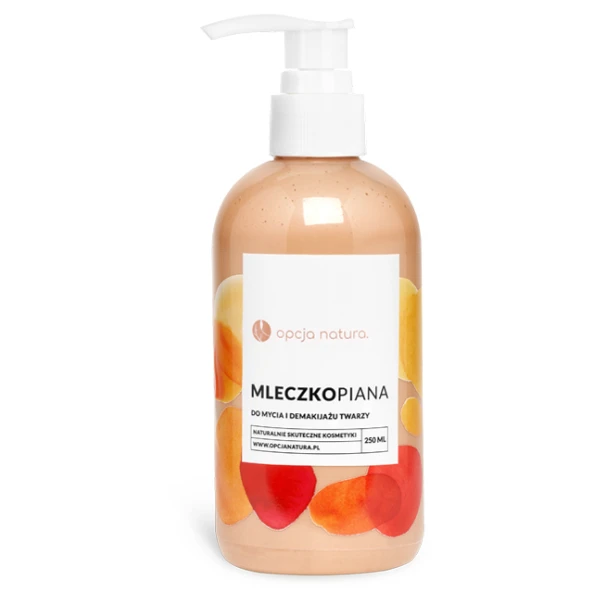 Opcja Natura MleczkoPiana do mycia i demakijażu twarzy, 250 ml