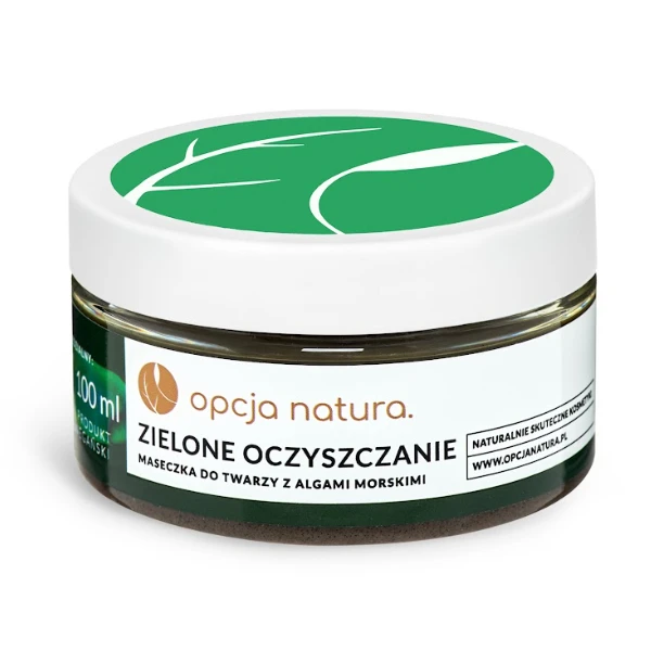 Opcja Natura Zielone Oczyszczanie Maseczka do twarzy z algami morskimi, 100 ml