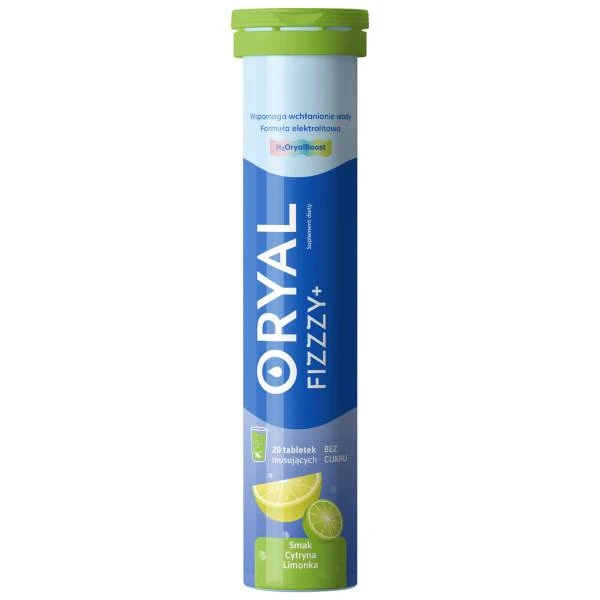Oryal Fizzzy+ cytryna limonka, 20 tabletek musujących