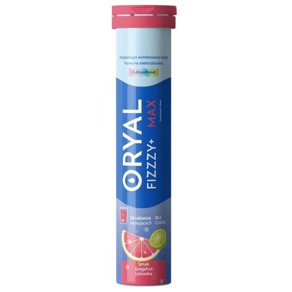 Oryal Fizzzy+ Max grejpfrut limonka, 20 tabletek musujących