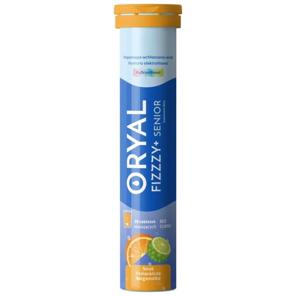 Oryal Fizzzy+ Senior pomarańcza bergamotka, 20 tabletek musujących