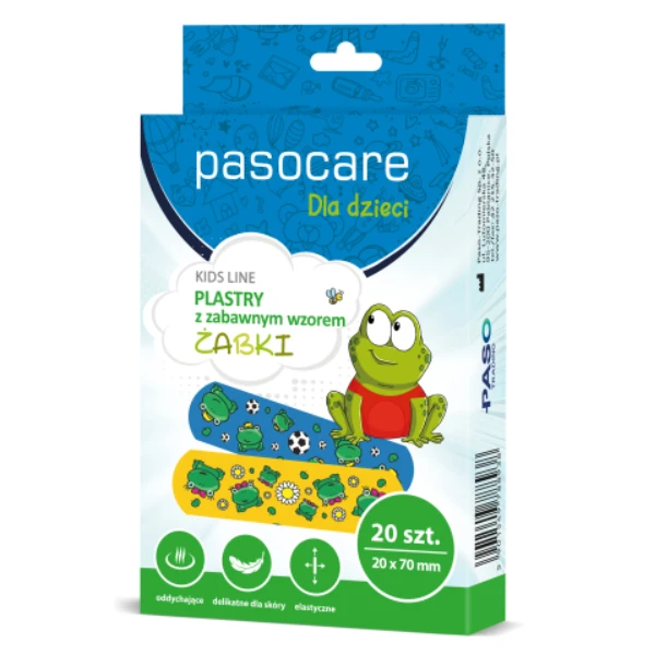 Pasocare Kids Line Plastry-zestaw żabki, 20 szt.