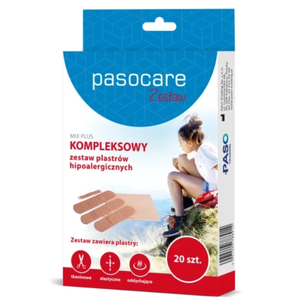 Pasocare Mix Plus Plastry-zestaw, 20 szt.