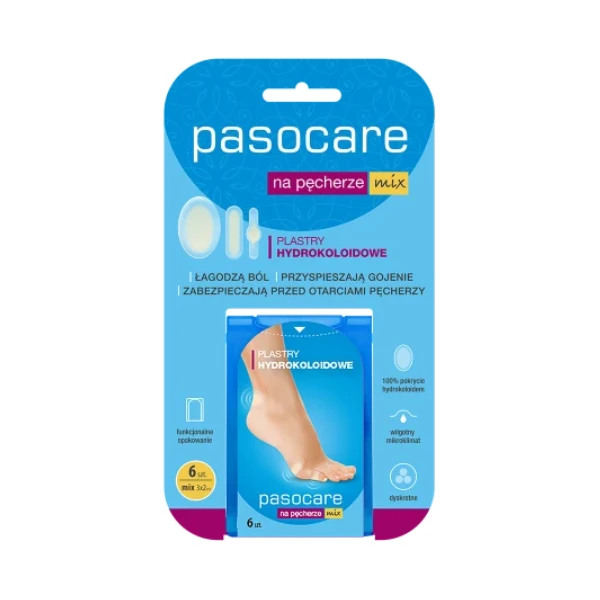 Pasocare Plastry na pęcherze hydrokoloidowe mix, 6 szt.