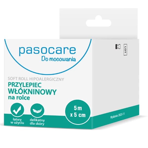 Pasocare Soft Roll Plaster włókninowy na rolce 5 m x 5 cm, 1 szt.