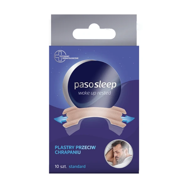 Pasosleep Wake Up Rested Plastry przeciw chrapaniu standard, 10 szt.