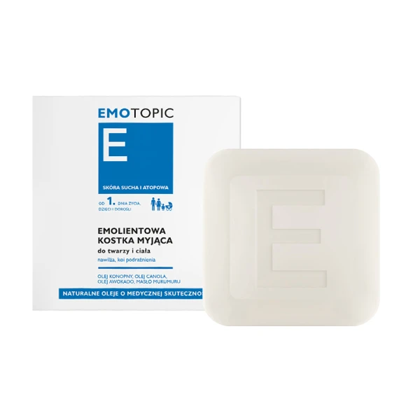 Emotopic Kostka myjąca do ciała emolient od 1 dnia życia, 100g