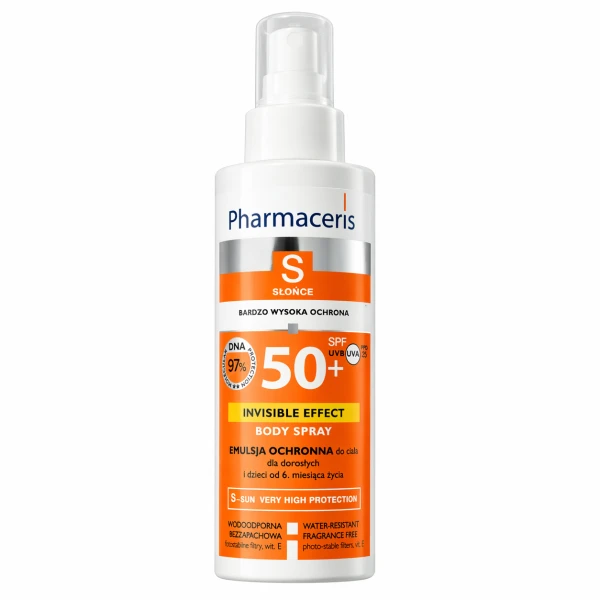 Pharmaceris S Invisible Efect Body Spray emulsja ochronna do ciała dla dorosłych i dzieci SPF 50+ 6 m+, 150ml