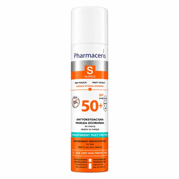 Pharmaceris S Transparent Mist Protect Mgiełka do twarzy antyoksydacyjna ochronna SPF 50+, 75 ml