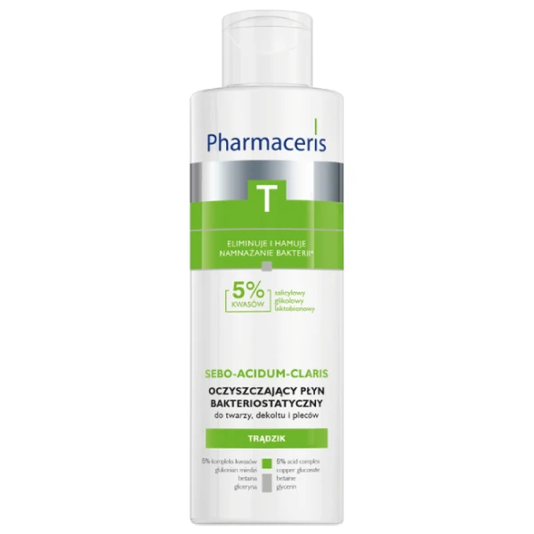 Pharmaceris T Sebo-Acidum-Claris Płyn oczyszczający bakteriostatyczny, 190ml