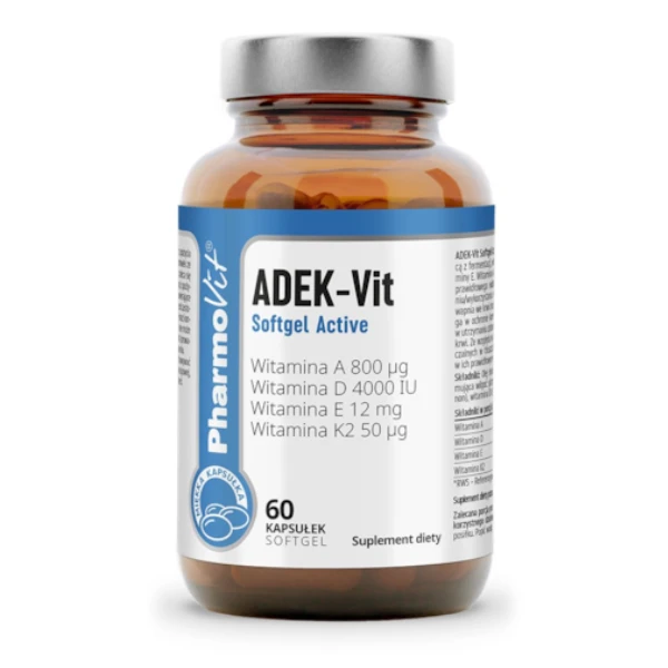 PHARMOVIT ADEK-Vit Softgel Active, 60 kaps.