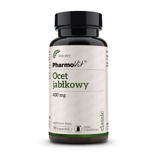 PHARMOVIT Ocet jabłkowy 400 mg, 90 kaps.