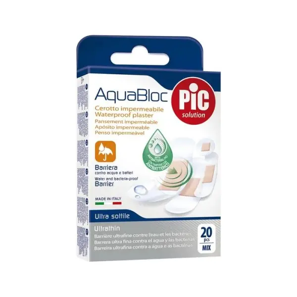 PIC Aquabloc Mix plaster antybakteryjny, 20 sztuk