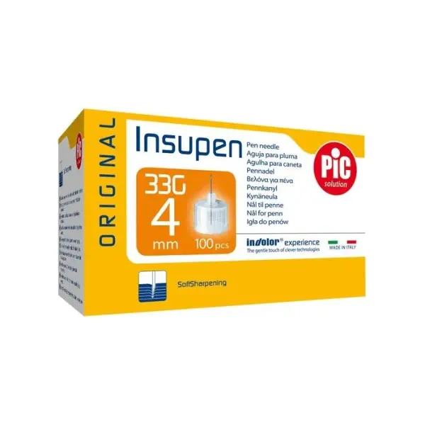 PIC Insupen Original Igły do penów 33G 4mm 100 sztuk