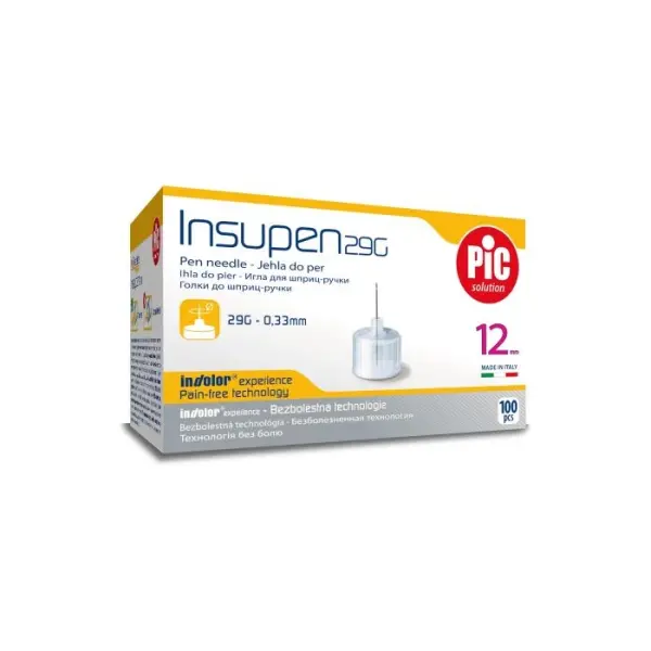 PIC Insupen Original igły do penów insulinowych 29G 12mm 100 sztuk