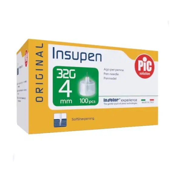 PIC Insupen Original Igły do penów insulinowych 32G 4 mm 100 sztuk